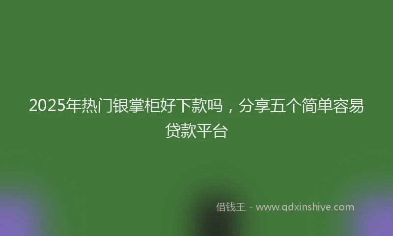 2025年热门银掌柜好下款吗，分享五个简单容易贷款平台