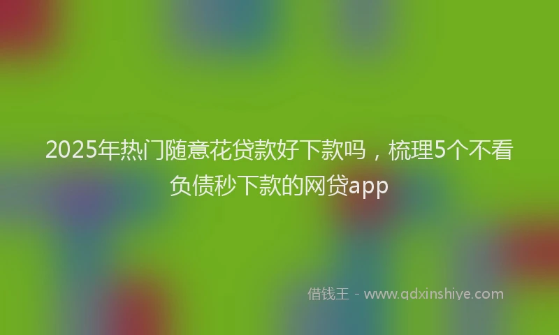 2025年热门随意花贷款好下款吗，梳理5个不看负债秒下款的网贷app
