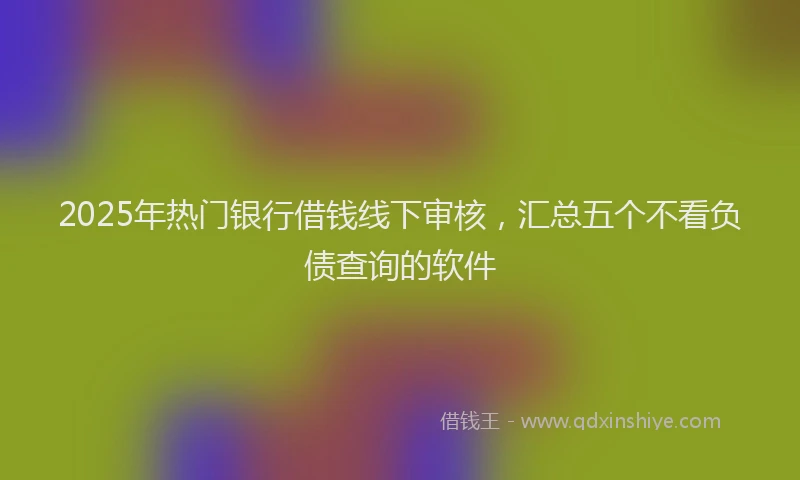 2025年热门银行借钱线下审核,汇总五个不看负债查询的软件