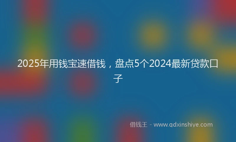 2025年用钱宝速借钱，盘点5个2024最新贷款口子