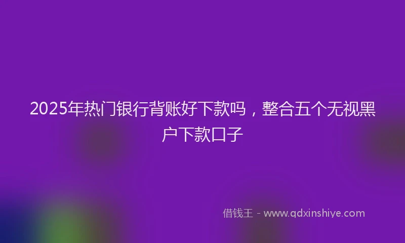 2025年热门银行背账好下款吗，整合五个无视黑户下款口子