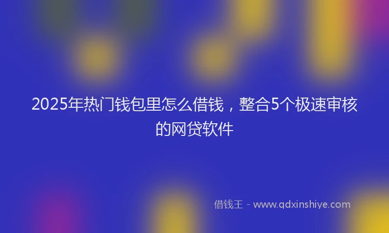 2025年热门钱包里怎么借钱，整合5个极速审核的网贷软件