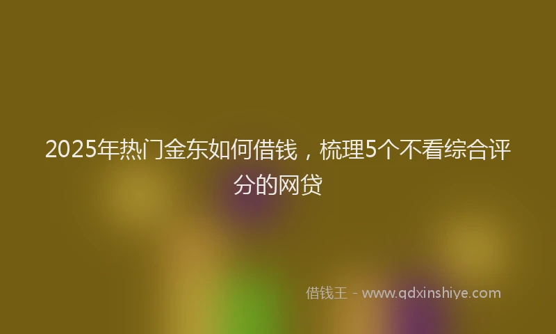 2025年热门金东如何借钱，梳理5个不看综合评分的网贷