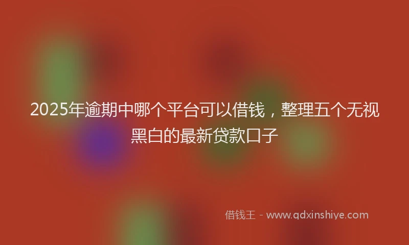 2025年逾期中哪个平台可以借钱，整理五个无视黑白的最新贷款口子