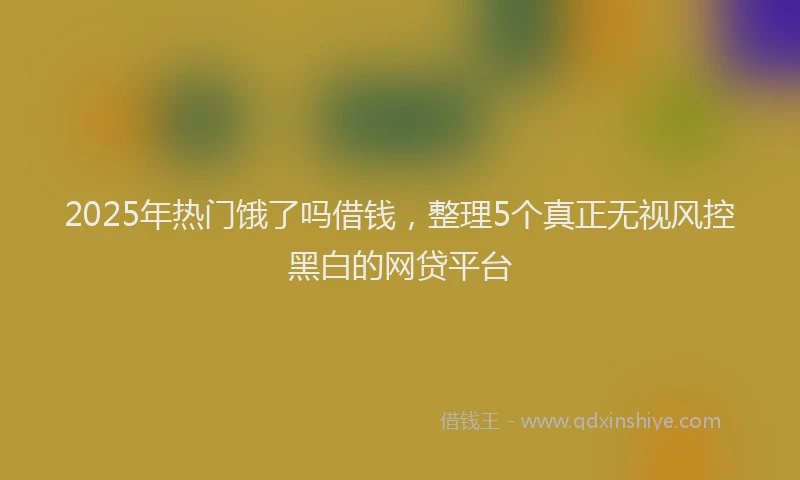 2025年热门饿了吗借钱，整理5个真正无视风控黑白的网贷平台