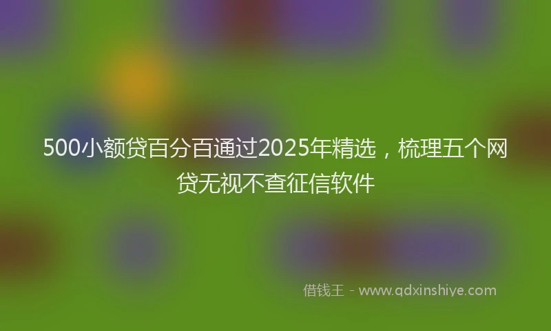 500小额贷百分百通过2025年精选，梳理五个网贷无视不查征信软件
