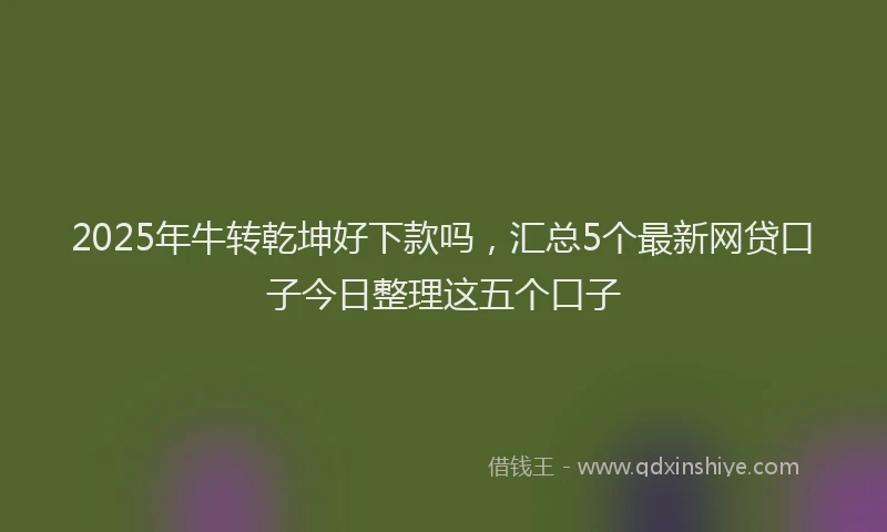 2025年牛转乾坤好下款吗，汇总5个最新网贷口子今日整理这五个口子