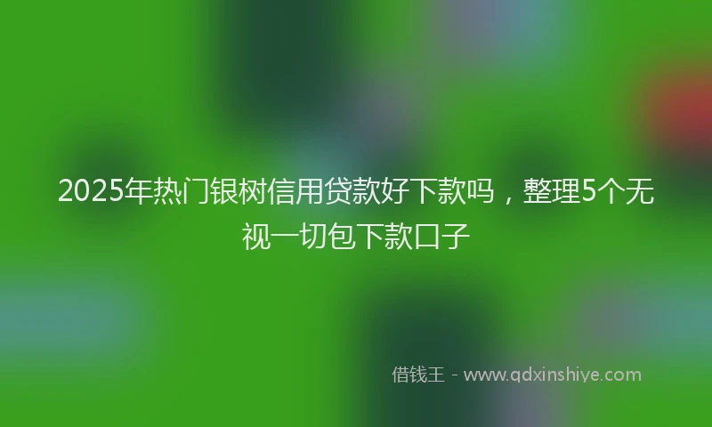 2025年热门银树信用贷款好下款吗，整理5个无视一切包下款口子