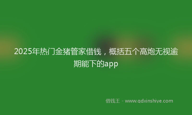 2025年热门金猪管家借钱，概括五个高炮无视逾期能下的app