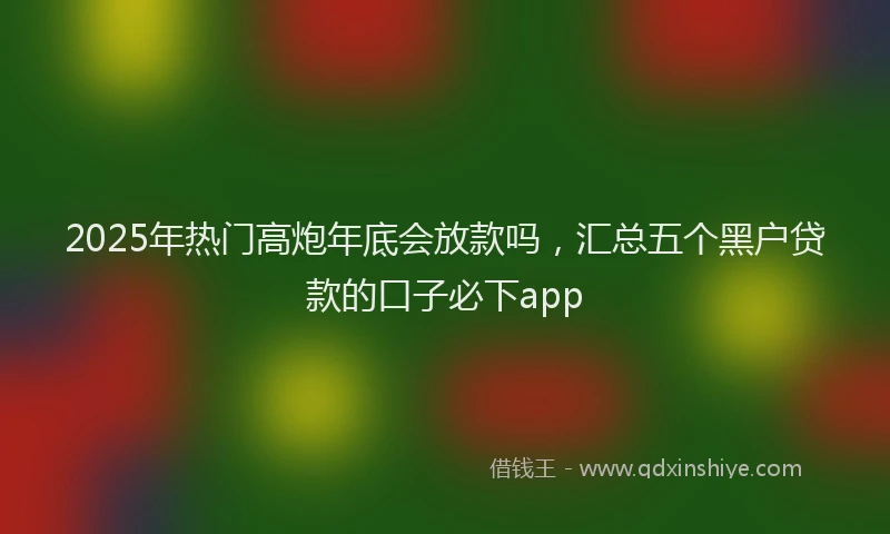 2025年热门高炮年底会放款吗，汇总五个黑户贷款的口子必下app