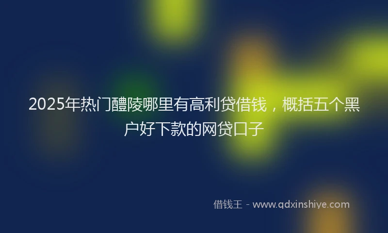 2025年热门醴陵哪里有高利贷借钱，概括五个黑户好下款的网贷口子