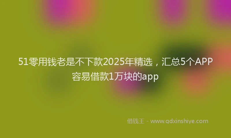 51零用钱老是不下款2025年精选，汇总5个APP容易借款1万块的app