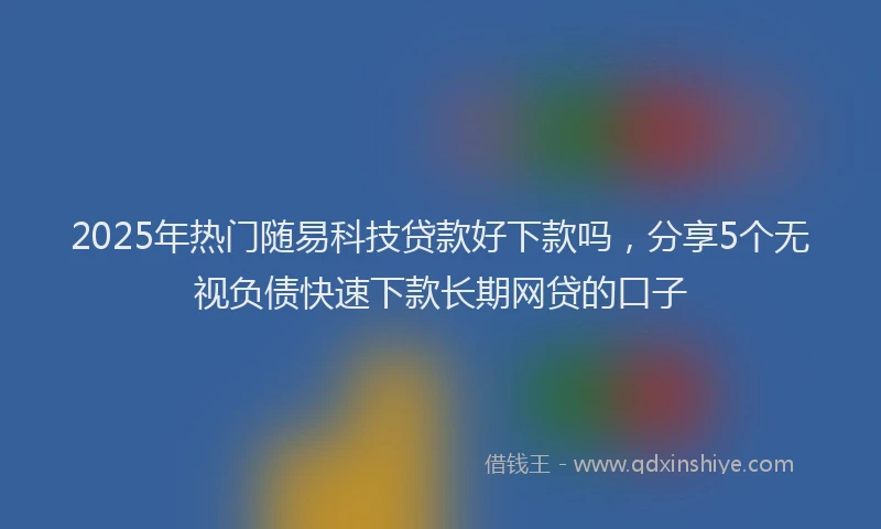 2025年热门随易科技贷款好下款吗，分享5个无视负债快速下款长期网贷的口子