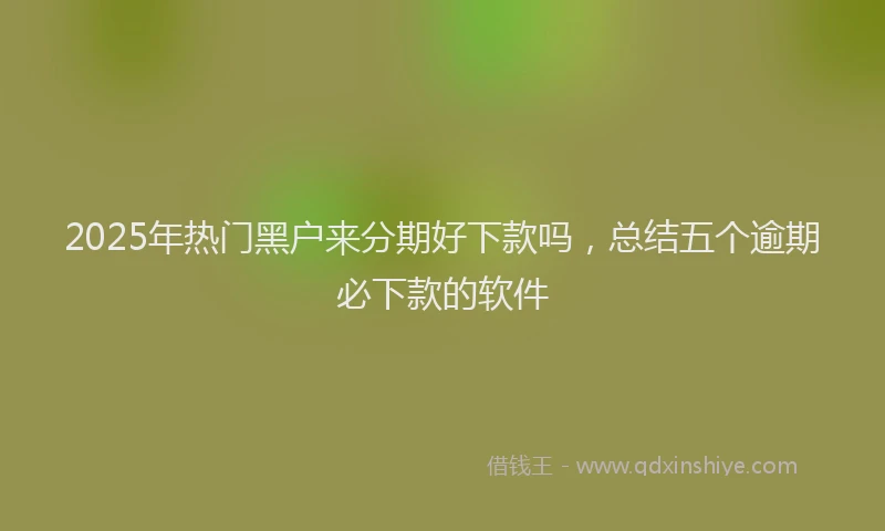 2025年热门黑户来分期好下款吗，总结五个逾期必下款的软件