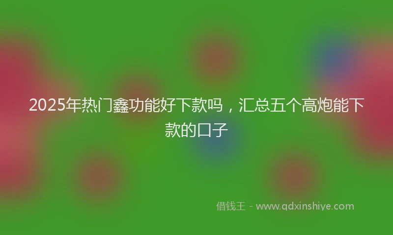 2025年热门鑫功能好下款吗，汇总五个高炮能下款的口子