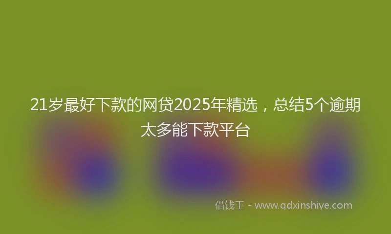 21岁最好下款的网贷2025年精选,总结5个逾期太多能下款平台