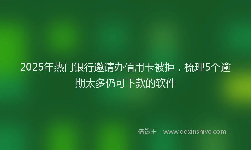 2025年热门银行邀请办信用卡被拒，梳理5个逾期太多仍可下款的软件