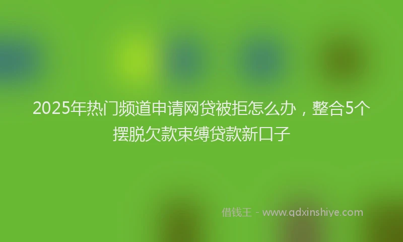2025年热门频道申请网贷被拒怎么办，整合5个摆脱欠款束缚贷款新口子