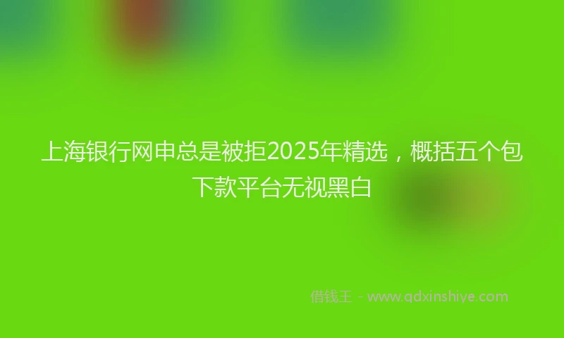 上海银行网申总是被拒2025年精选，概括五个包下款平台无视黑白