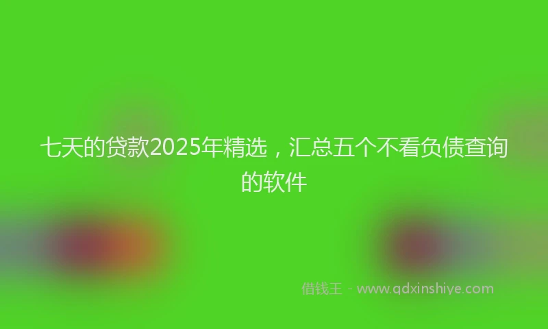 七天的贷款2025年精选，汇总五个不看负债查询的软件