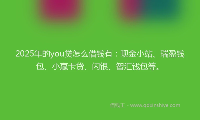 2025年的you贷怎么借钱有：现金小站、瑞盈钱包、小赢卡贷、闪银、智汇钱包等。