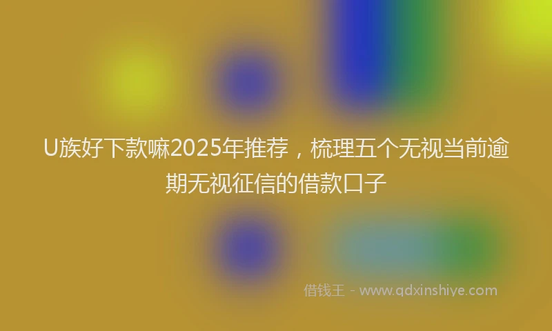 U族好下款嘛2025年推荐，梳理五个无视当前逾期无视征信的借款口子