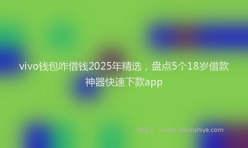vivo钱包咋借钱2025年精选，盘点5个18岁借款神器快速下款app