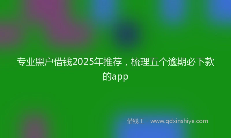 专业黑户借钱2025年推荐，梳理五个逾期必下款的app