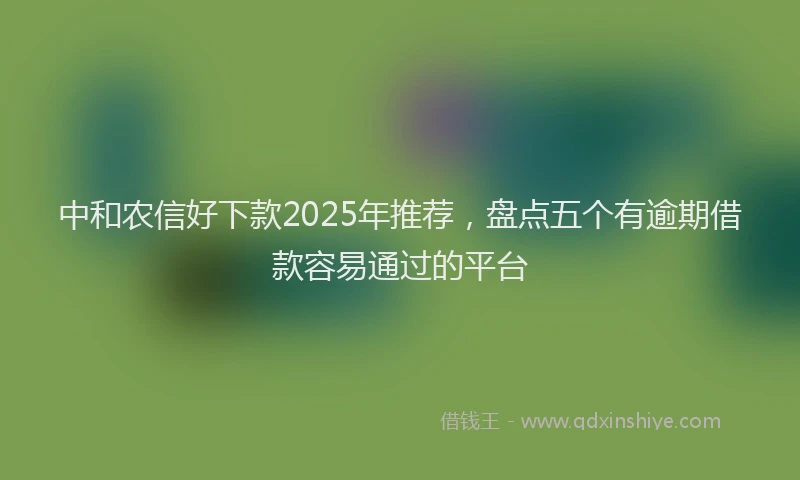 中和农信好下款2025年推荐，盘点五个有逾期借款容易通过的平台