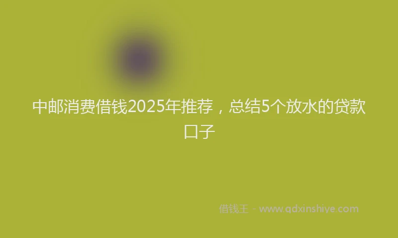 中邮消费借钱2025年推荐，总结5个放水的贷款口子
