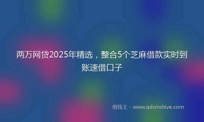 两万网贷2025年精选，整合5个芝麻借款实时到账速借口子