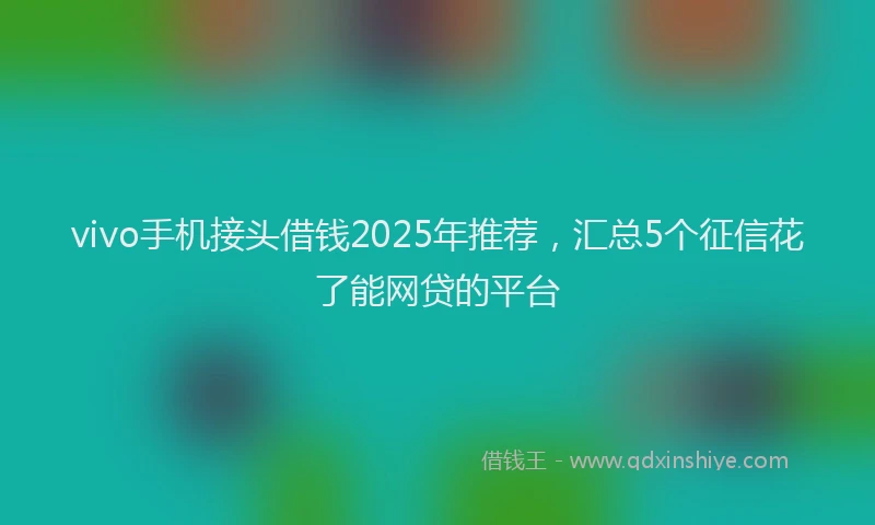 vivo手机接头借钱2025年推荐，汇总5个征信花了能网贷的平台