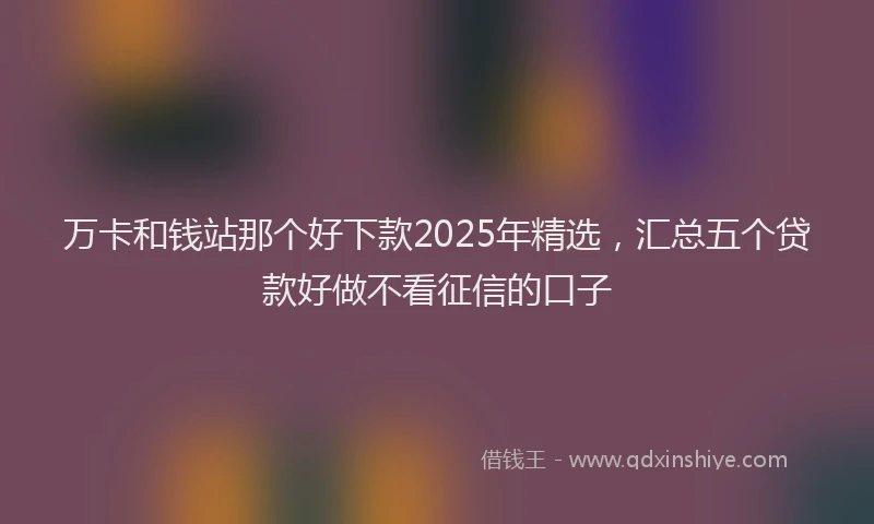 万卡和钱站那个好下款2025年精选，汇总五个贷款好做不看征信的口子