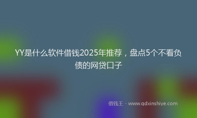 YY是什么软件借钱2025年推荐，盘点5个不看负债的网贷口子