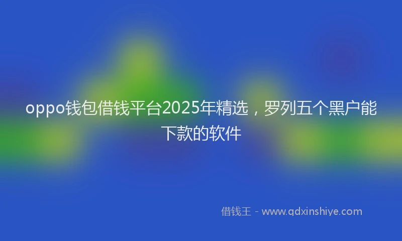 oppo钱包借钱平台2025年精选，罗列五个黑户能下款的软件