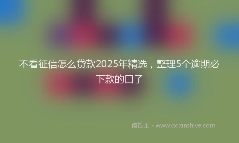 不看征信怎么贷款2025年精选，整理5个逾期必下款的口子