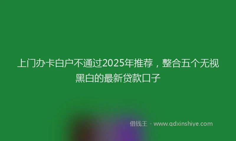 上门办卡白户不通过2025年推荐，整合五个无视黑白的最新贷款口子