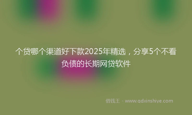 个贷哪个渠道好下款2025年精选，分享5个不看负债的长期网贷软件