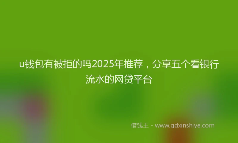 u钱包有被拒的吗2025年推荐，分享五个看银行流水的网贷平台