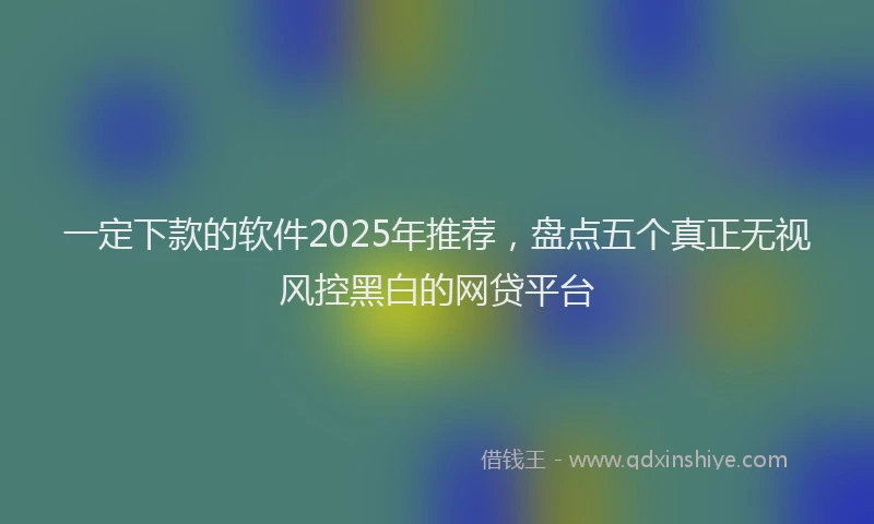 一定下款的软件2025年推荐，盘点五个真正无视风控黑白的网贷平台