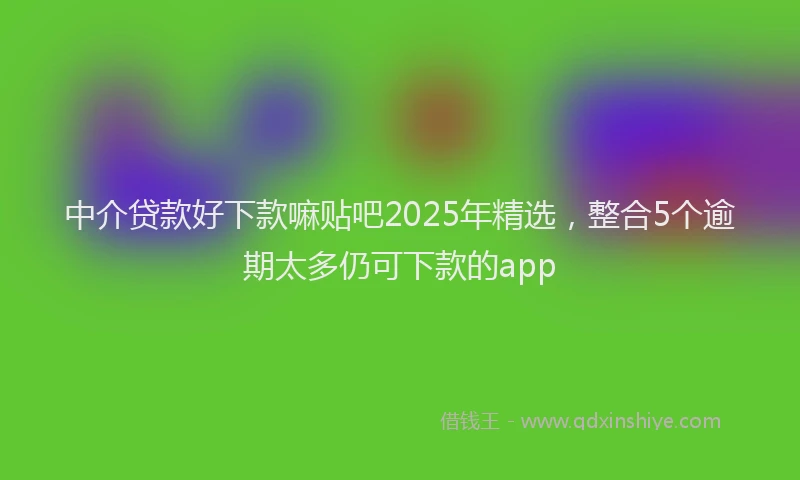 中介贷款好下款嘛贴吧2025年精选，整合5个逾期太多仍可下款的app