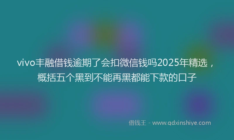 vivo丰融借钱逾期了会扣微信钱吗2025年精选，概括五个黑到不能再黑都能下款的口子