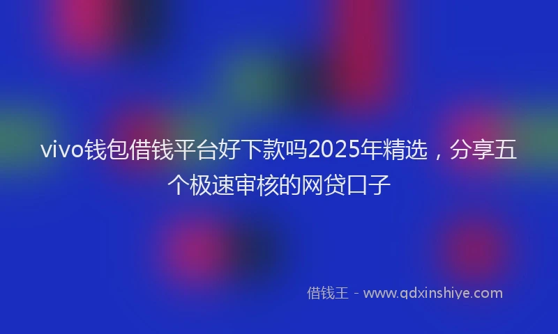 vivo钱包借钱平台好下款吗2025年精选，分享五个极速审核的网贷口子