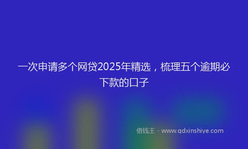 一次申请多个网贷2025年精选，梳理五个逾期必下款的口子