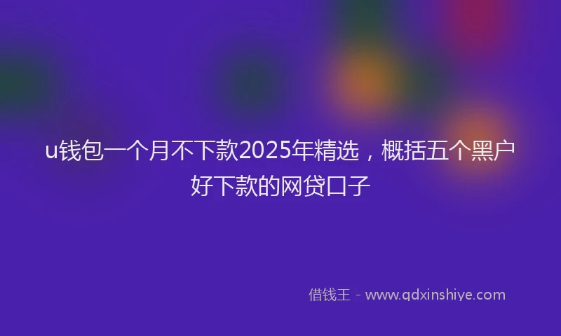 u钱包一个月不下款2025年精选，概括五个黑户好下款的网贷口子