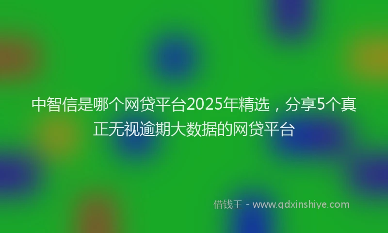 中智信是哪个网贷平台2025年精选，分享5个真正无视逾期大数据的网贷平台