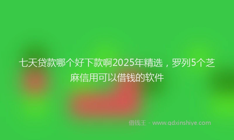 七天贷款哪个好下款啊2025年精选，罗列5个芝麻信用可以借钱的软件