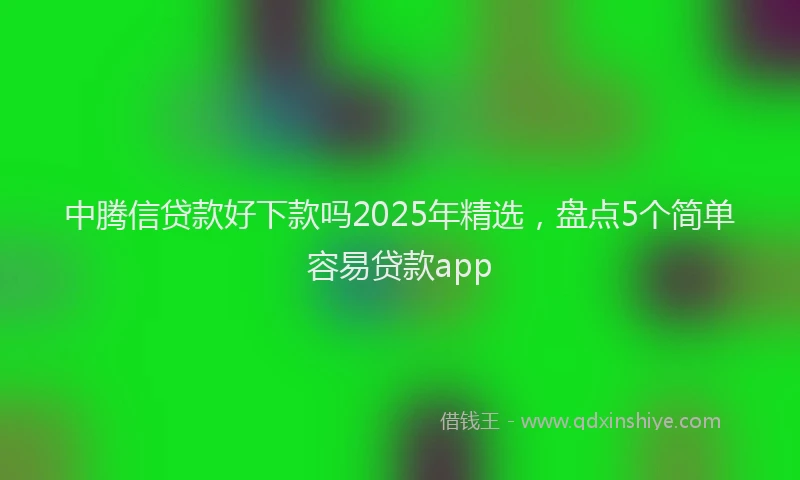 中腾信贷款好下款吗2025年精选,盘点5个简单容易贷款app