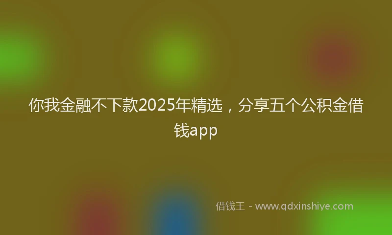 你我金融不下款2025年精选，分享五个公积金借钱app