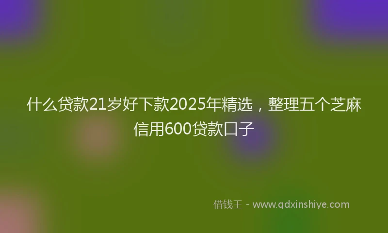 什么贷款21岁好下款2025年精选，整理五个芝麻信用600贷款口子